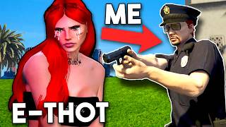 E-GIRL Cries After Getting Trolled by COPS in GTA 5 RP! (w/@DavidDrops )