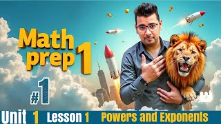 Math | Unit 1 Lesson 1 : Powers and Exponents (Part 1) | #prep1math