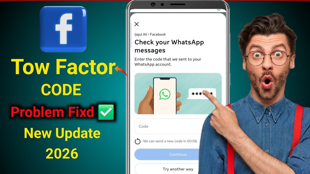 Facebook Two Factor Check Your WhatsApp Code Not Receive Problem Solved ...