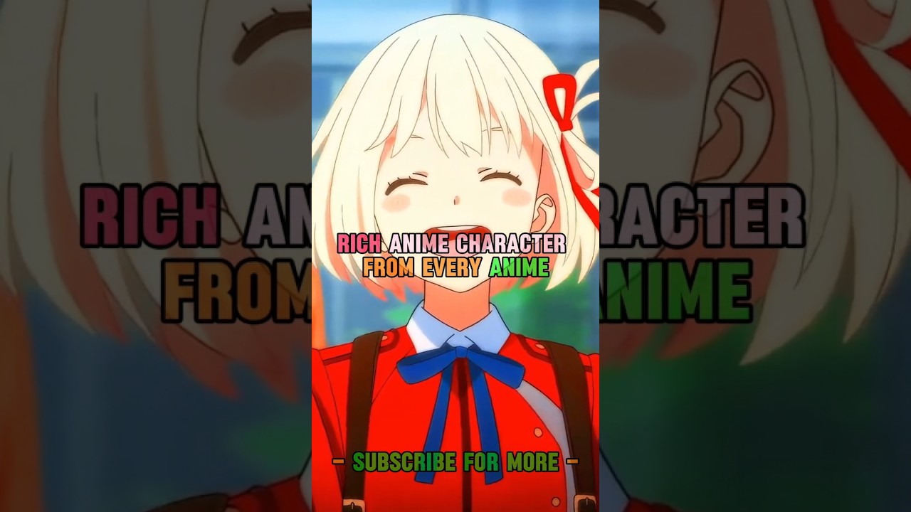 rich anime character in ever anime 