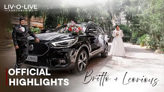 BRITTO & LEORIOUS WEDDING HIGHLIGHT 4K || Livolive Photos and Films
