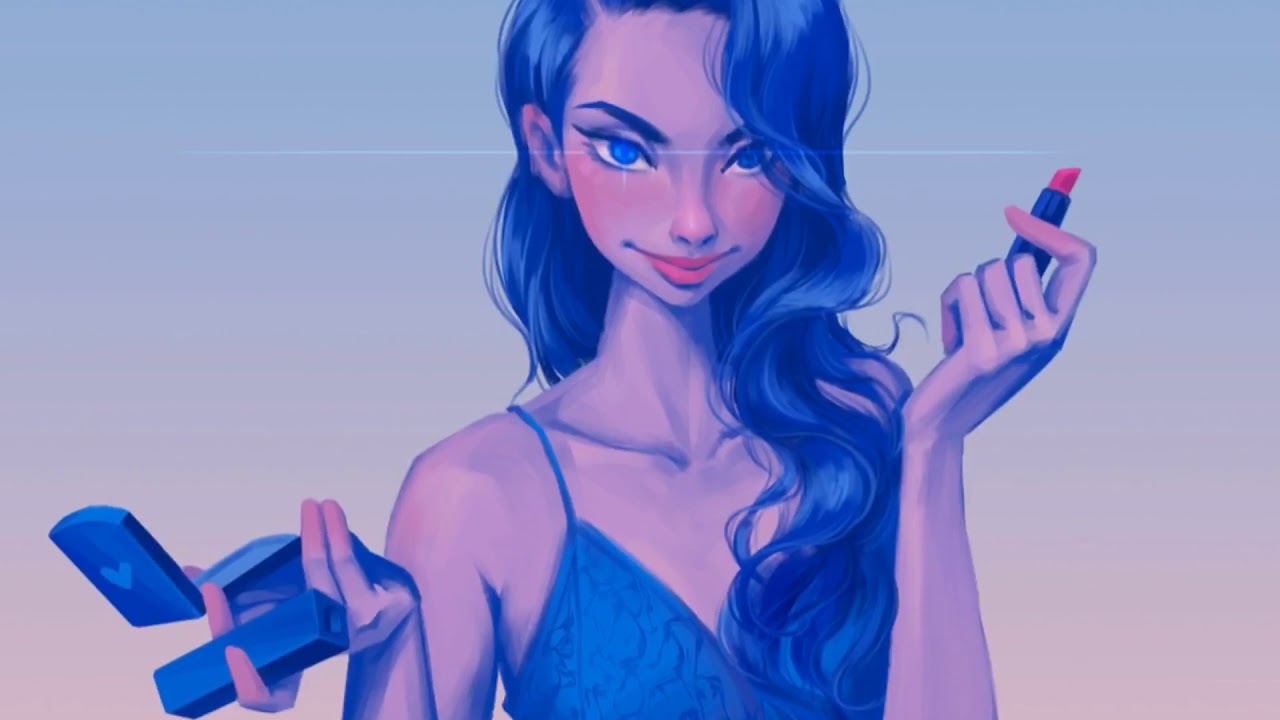 sexy lady concept art - character digital painting - YouTube