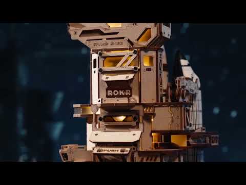 ROKR Space Shuttle LKA02 – 3D dřevěný model raketoplánu product video preview