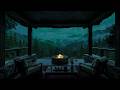 😴 Sleep Instantly (NO ADS) | Heavy Rain, Thunder & Cozy Campfire by a Quiet Forest Lake