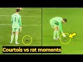 لحظة طريفة لكورتوا وهو يحاول اصطياد فأر خلال مباراة بلجيكا وويلز الليلة الماضية أخبار ريال مدريد 