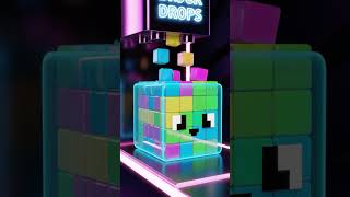 Neon Blocks Meet Flashing Cube: Satisfying Pixel Drop Magic!