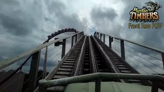 Mystic Timbers Amazing Wooden Coaster Front Row POV September 2021 - Kings Island (No Copyright)