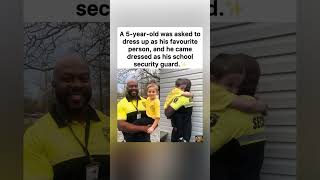 Little Hero Dresses as His Security Guard💯#Heartwarming #KidsHero #viral #trending #shorts