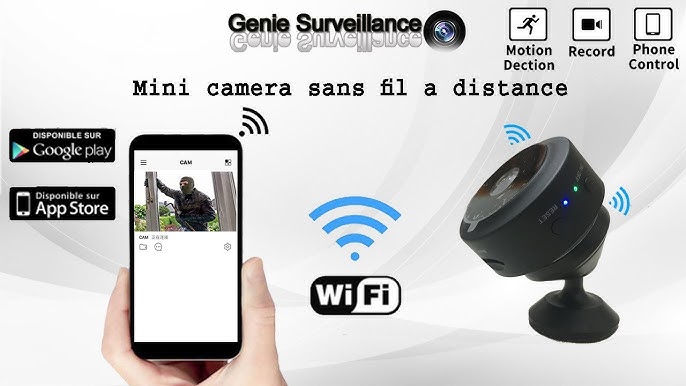 beseloa 2K Mini Camera Espion WiFi sans Fil Spy avec Vision Nocturne et  Detecteur, Caméra Video Surveillance de Sécurité Bébé Hidden Caméra