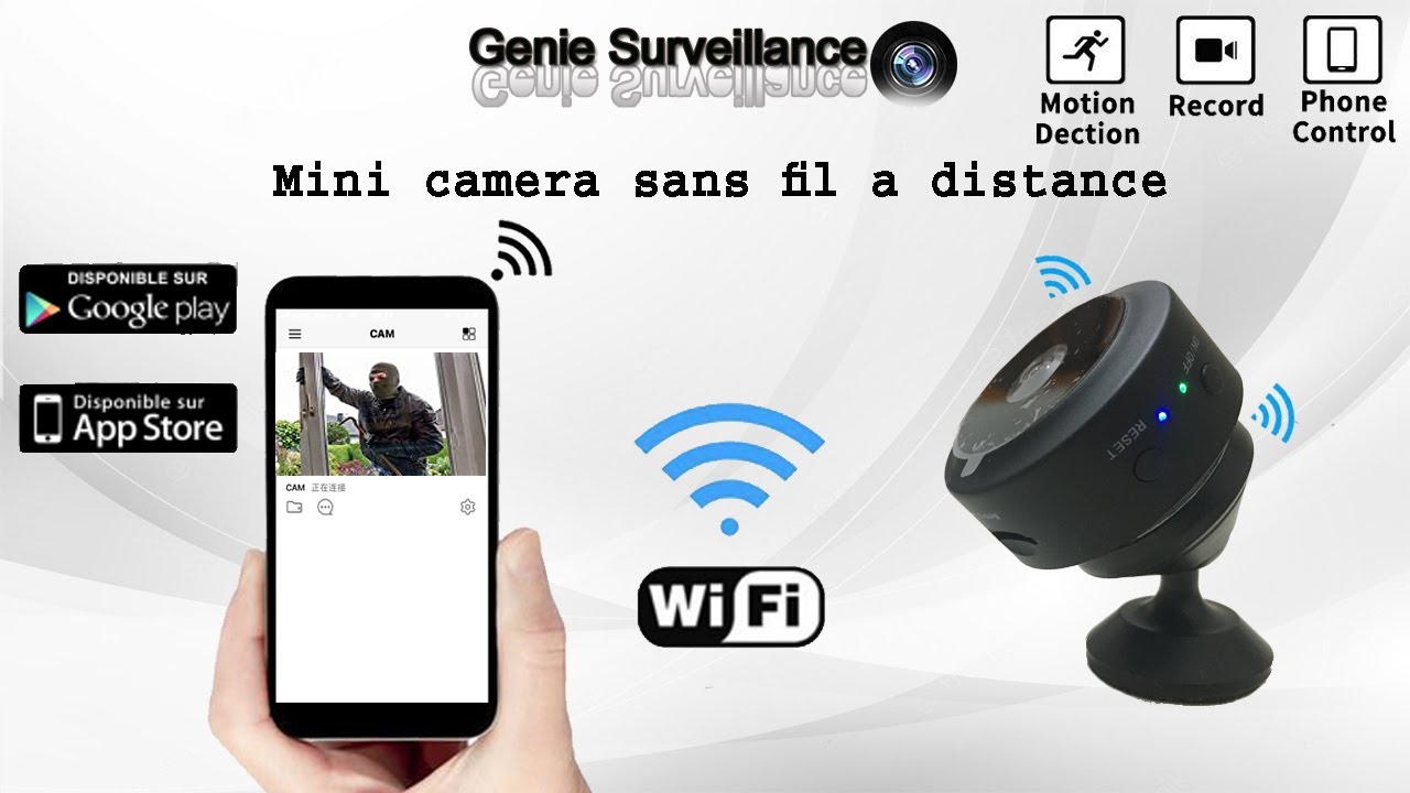 Caméra de sécurité sans fil Wifi Intérieur