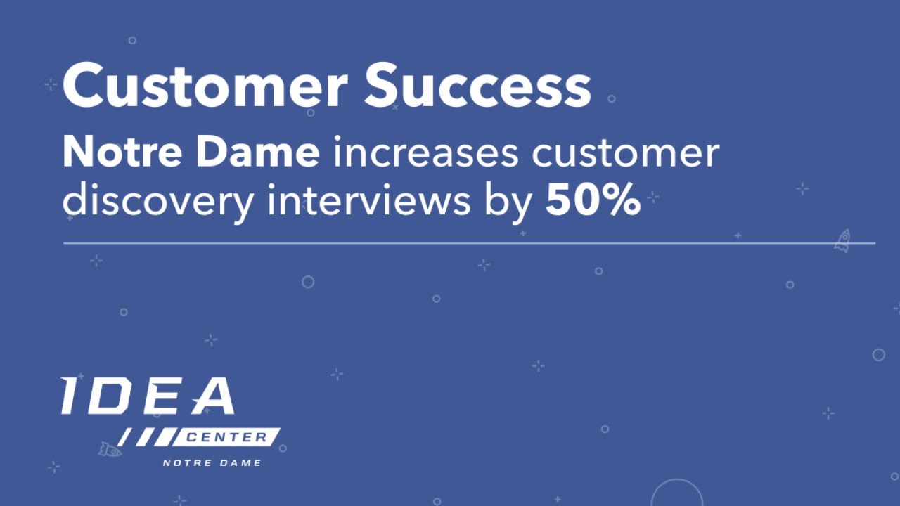 Notre Dame scheduled 50% more customer discovery interviews with RocketReach
