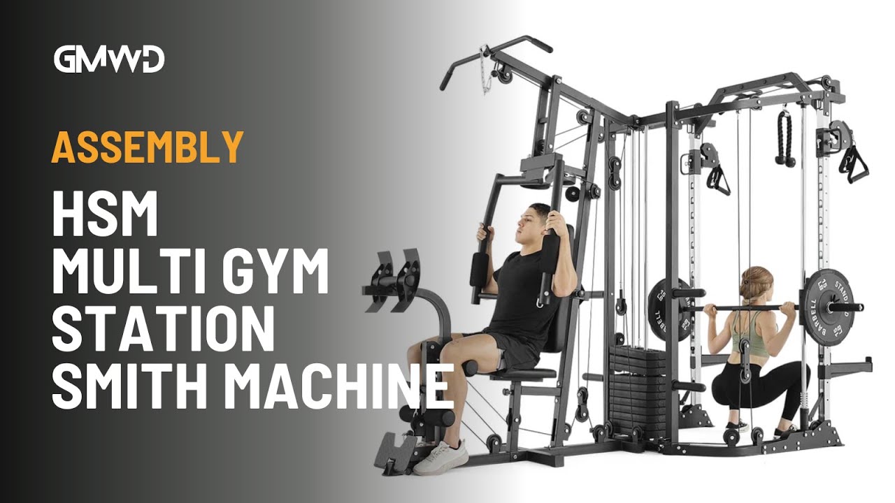 GMWD Multi Gym Station Smith Machine HSM | Assembly Guide