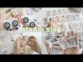 【1時間作業用】ビーズ刺繍アクセサリーの梱包と発送/ ハンドメイド / studio vlog / ASMR