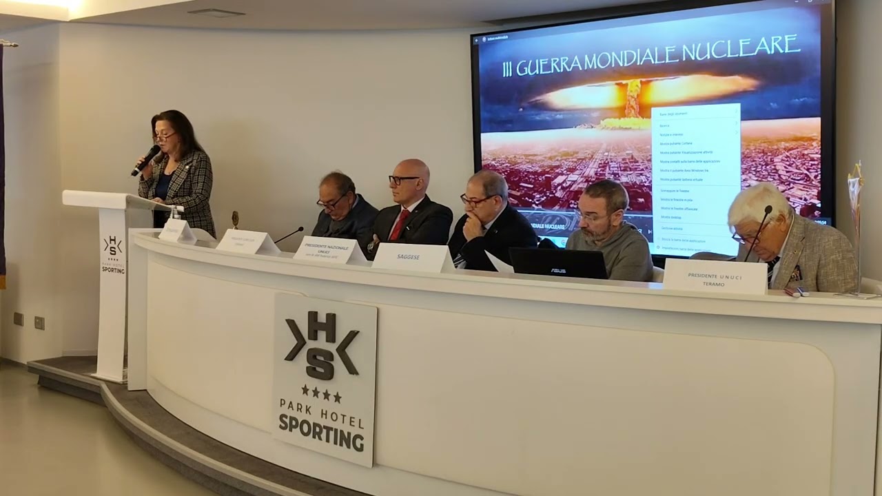 Teramo. Evento Unuci e Lions: effetti della guerra nucleare, lettura messaggio prof Mariano Bizzarri