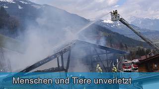 🚒 🚓 Großbrand bei Wirtschaftsgebäude in Kaltenbach 🔥🚑