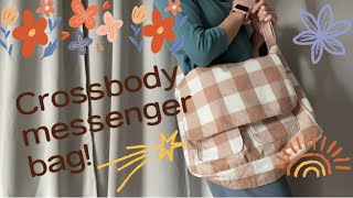 Making a crossbody messenger bag! DIY bag by Momoko 610 views 4 months ago 6 minutes, 57 seconds