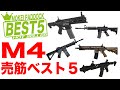 【BEST5】M4シリーズ売筋ベスト5！モケイパドック・AKAN・M4A1・HK416・G&G・ARES・DMT・東京マルイ