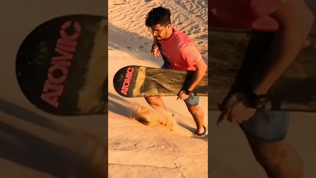 Sand boarding 🏂 Dubai desert 🐪 