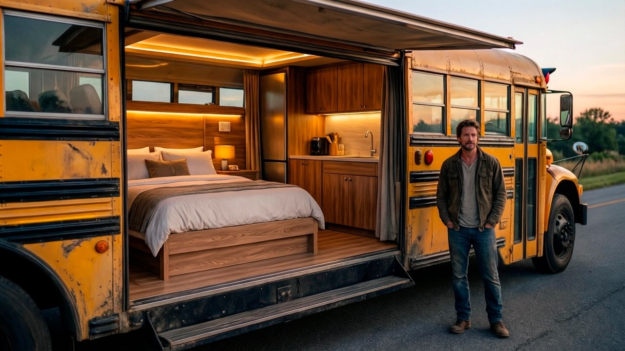 DIY Start to Finish Old School Bus to Luxury Motorhome Conversion - YouTube