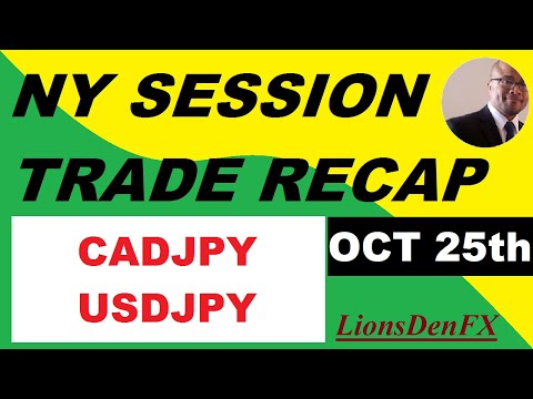 NY Session Trade Recap:  CADJPY, USDJPY