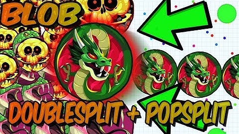 BLOB | DOUBLESPLIT *GOD* + POPSPLIT - Agar.io