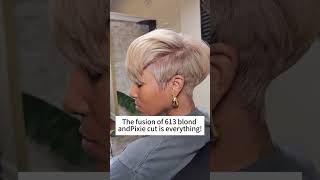 My 613 blonde pixie cut is everything #hairsophisticated #pixiewig #blondewigs #hair #hair e