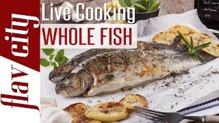 🔴 Whole Roasted Branzino with Sunchokes & Spinach