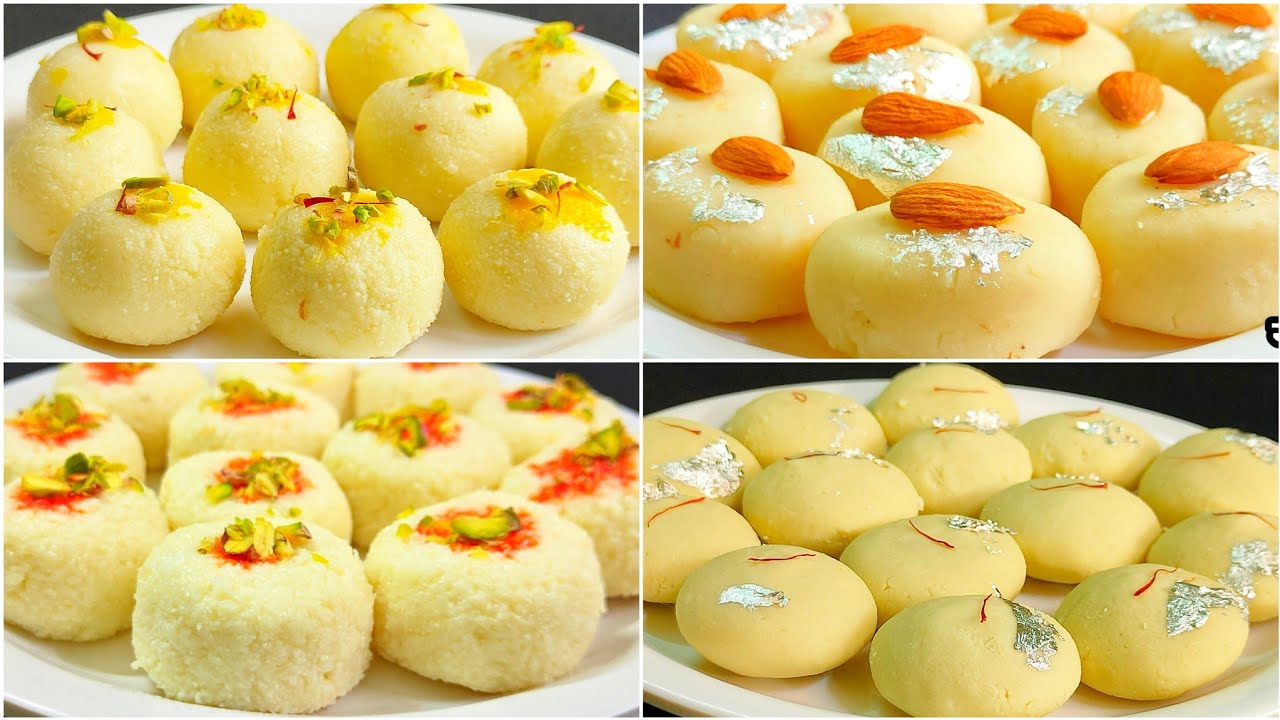 बिना चाशनी 4 तरीके की सवादिष्ट दानेदार मिठाई बनाएं और खूब तारीफ पाएं Easy Sweets Recipes बरफी पेडा़