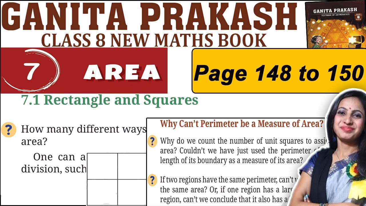 Class 8 Maths Ganita Prakash Solutions | Chapter 7 Area | Page 148 to 150 Solutions