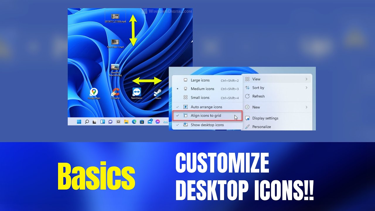 Break the Grid! How to Move Desktop Icons Freely on Windows 11