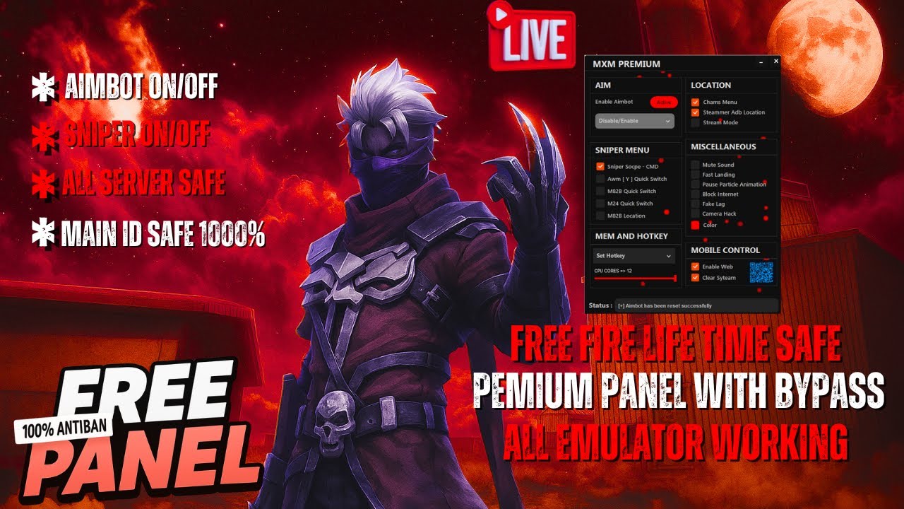 UID EMULATOR BYPASS +MXM  PREMIUM 💻 PANEL   | 100% ANTIBAN ✅  | FOR ALL SERVER