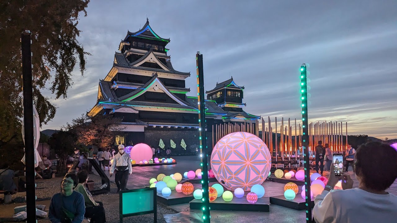 [出差] 九州D4下｜熊本城的日與夜：渡海上岸，城牆點燈 I Kyushu D4 PM — Kumamoto Castle by Day & Night (Ferry from Shimabara)