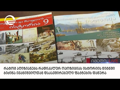 რატომ აღიზიანებს რადიკალურ ოპოზიციას ისტორიის წიგნში ივანიშვილთან დაკავშირებული ფაქტების დაწერა