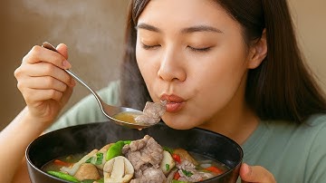 Hot & Spicy Beef Soup Taste Test | So Delicious You Can’t Resist #cooking #homemadefood #khmerfood 
