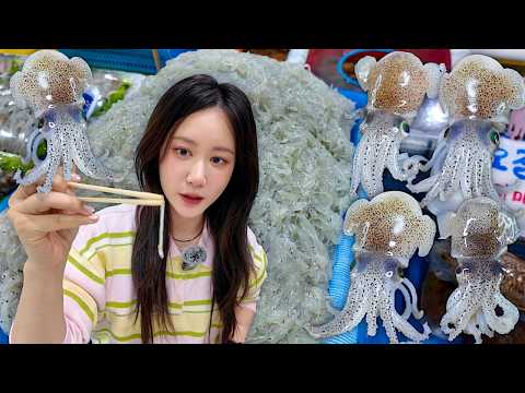 실치회 먹으러 장고항으로😆세상에서 가장 작은 회,실치회 먹방🤍(ft.귀꼴뚜기 먹방) Raw <strong>Fish</strong> + Raw Eared Squid 生しらす + ミミイカ | Mukbang ASMR