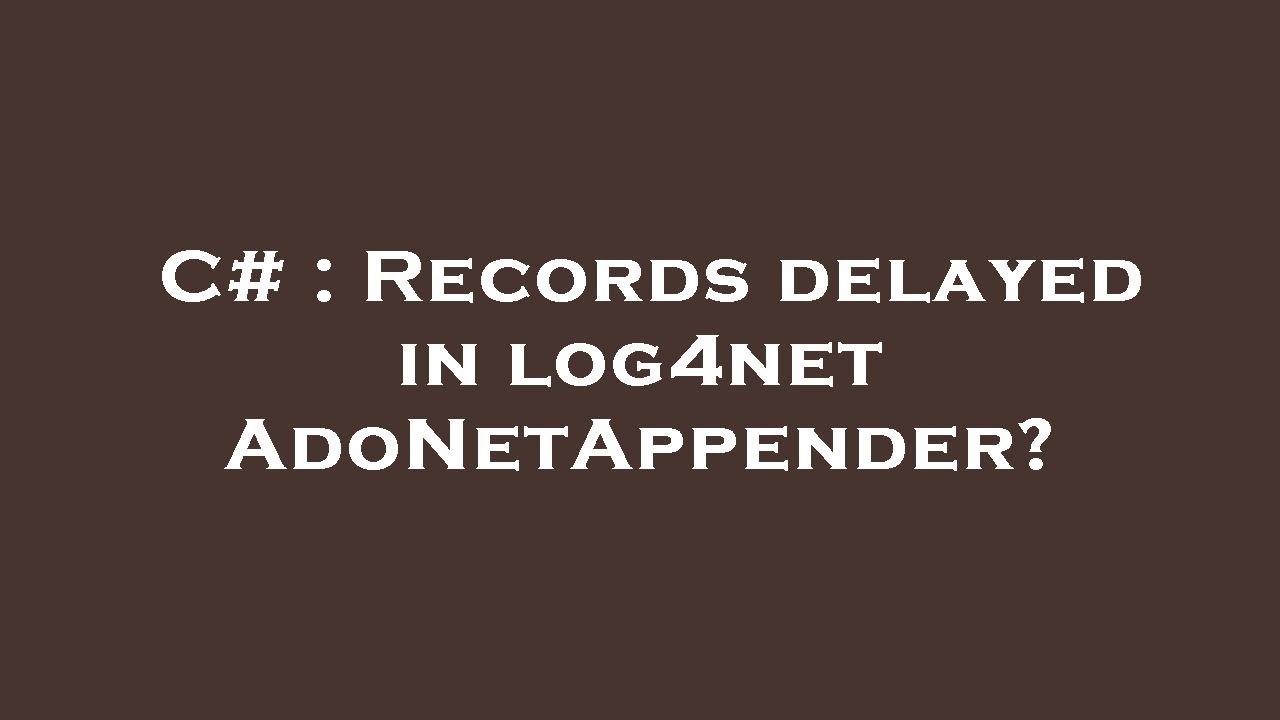 C Records delayed in YouTube