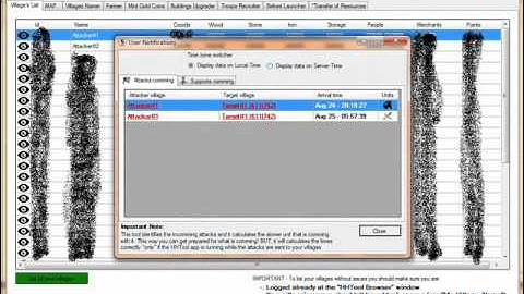Tribalwars Bot ( Incoming Attacks Alerter)