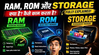 RAM vs ROM vs Storage 🔥 Full Explained | Phone Slow Kyun Hota Hai?