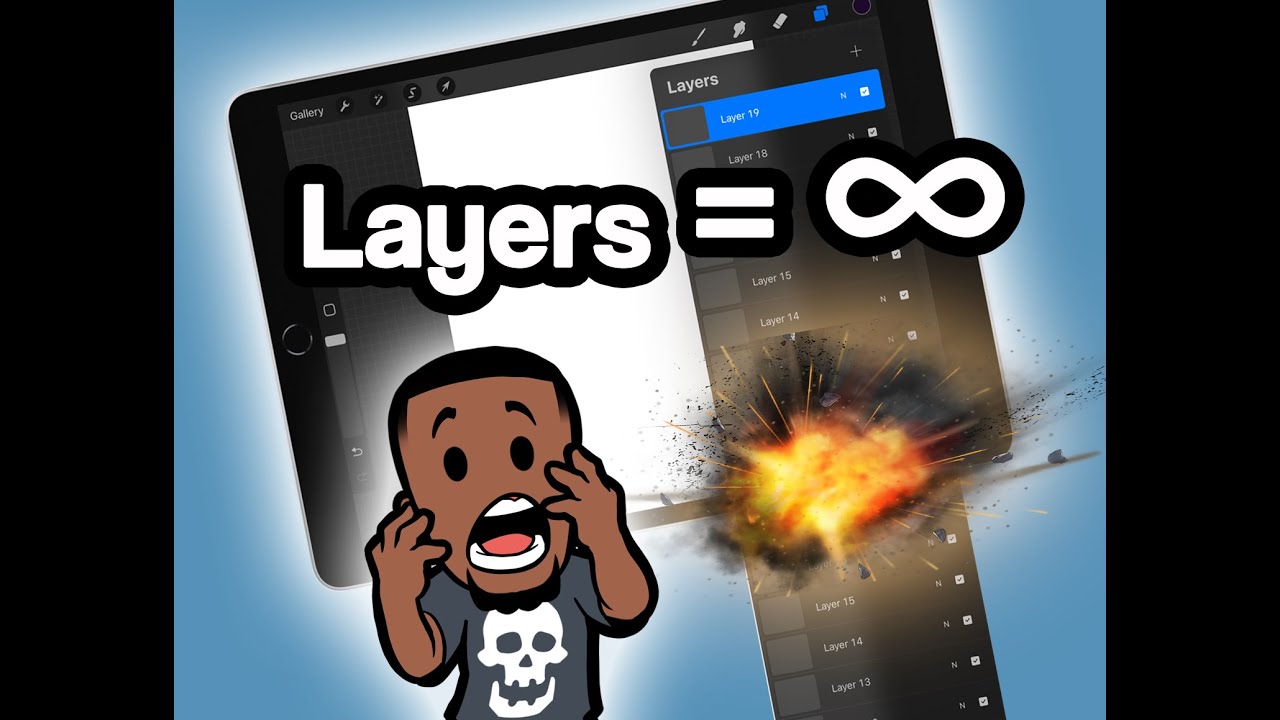 How to have INFINITE layers on Procreate (Full res image!) - YouTube