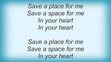 Tracy Chapman - Save A Place For Me Lyrics
