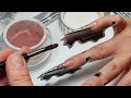 Doing own nails with not dominant hand. Fiber gel sculpted nail extensions tutorial.