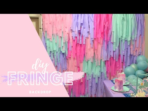 How to Make Ceiling Streamers  DIY Fringe Backdrop for Parties 