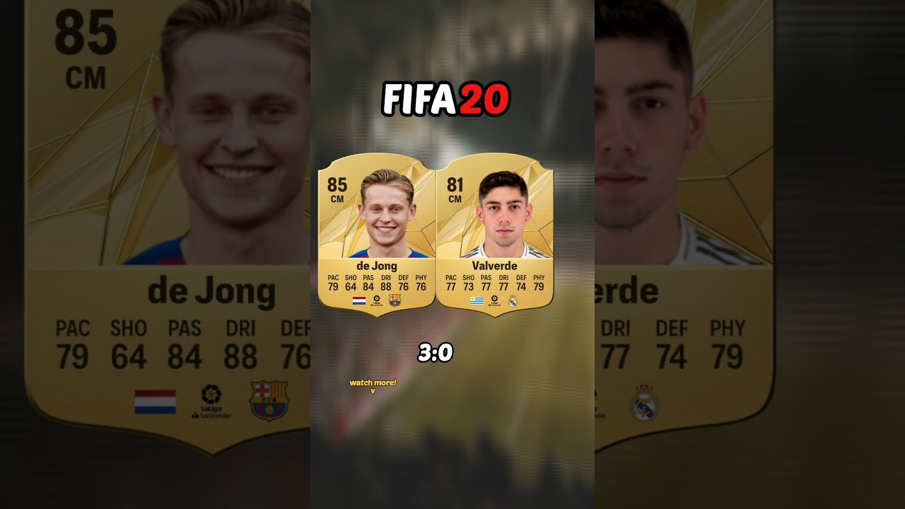 The Evolution of De Jong vs Valverde FIFA FC Cards