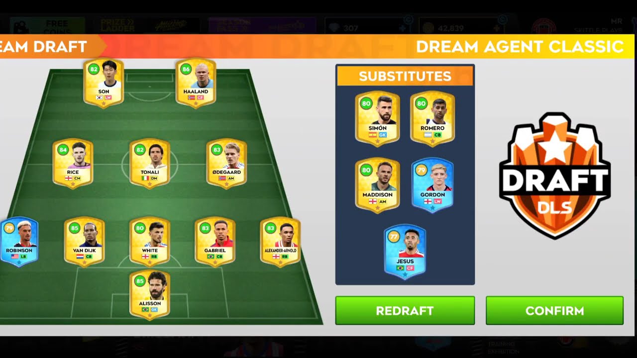 DLS 25 THE GREAT DREAM DRAFT WIN WITH ERLING HAALAND | Dream League Soccer