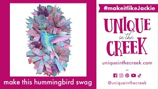 Hummingbird Swag Deco Mesh Wreath (KIT-114) | Rectangle Board