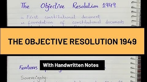 Objective Resolution 1949|Pakistan affairs| Political science| CSS PMS |
