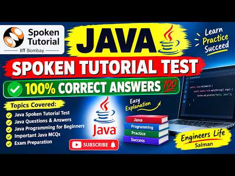 Java Spoken Tutorial Test | Important Questions & Answers 💯 | Java Assessment | Engineers Life