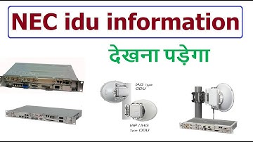 NEC idu information | Comissioning NEC Pasolink | nec ipasolink configuration | NEC iPASOLINK Alarm