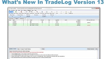 Using TradeLog for 2013 Trader Tax Reporting