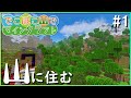 【マインクラフト】でこぼこ山でマインクラフト #1 ~山に住む~【ゆっくり実況】